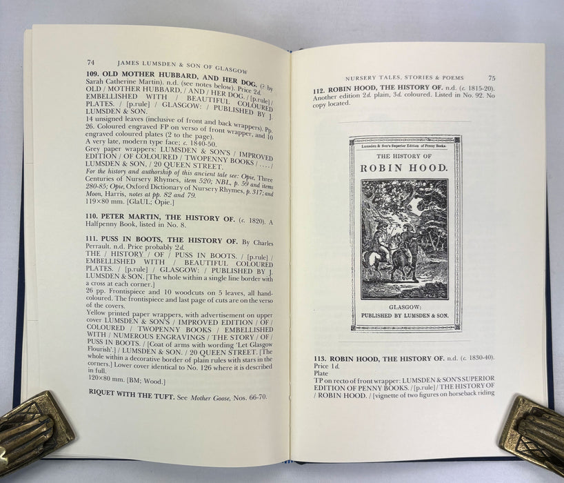 James Lumsden & Son of Glasgow; Their Juvenile Books and Chapbooks, S. Roscoe & R.A. Brimmell, Private Libraries Association, 1981