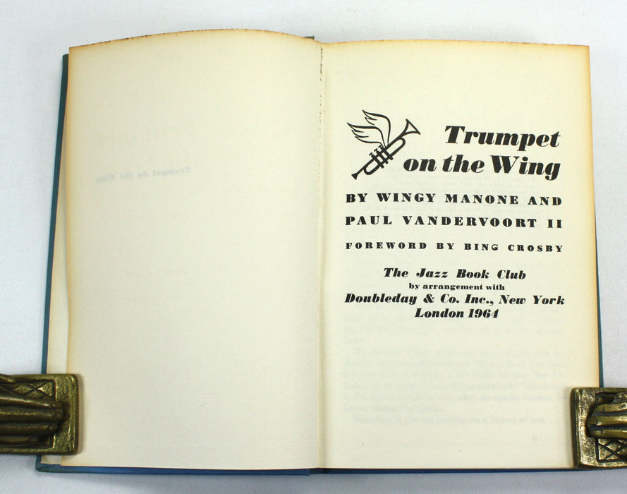 Jazz Book Club; Trumpet on the Wing, Wingy Manone & Paul Vandervoort II, 1964