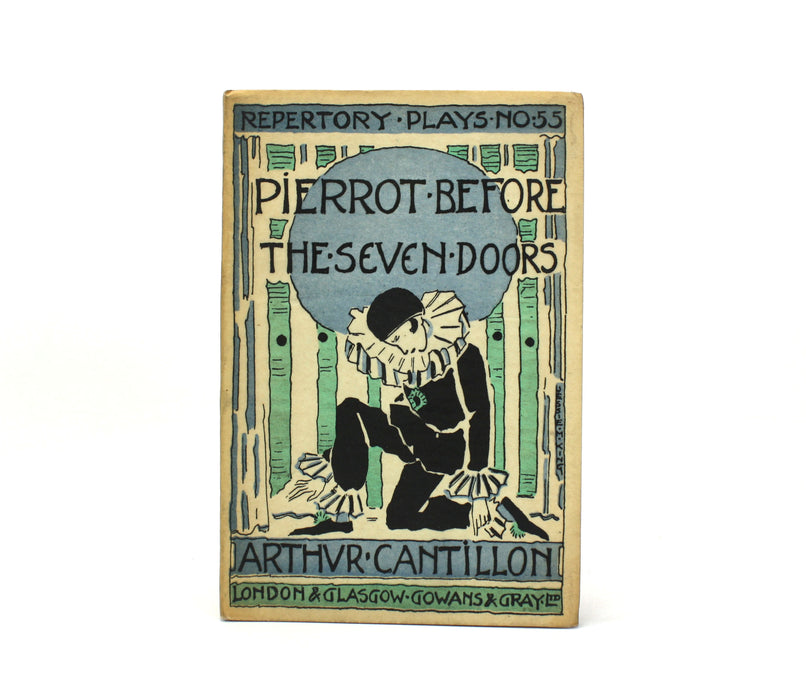 Jessie M. King cover design; Pierrot Before The Seven Doors, Arthur Cantillon, 1930