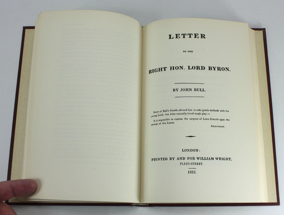 John Bull's Letter to Lord Byron, edited by Alan Lang Strout, 1947