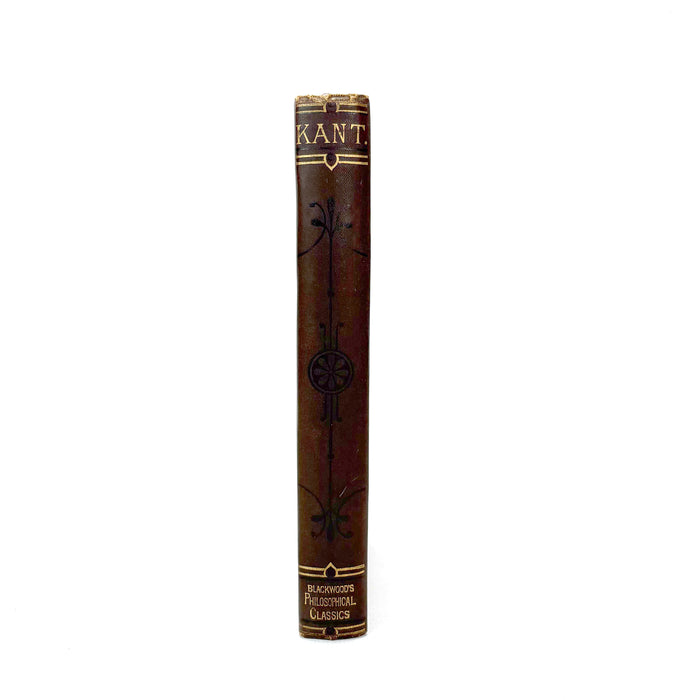 Kant, by William Wallace. Blackwood, 1882