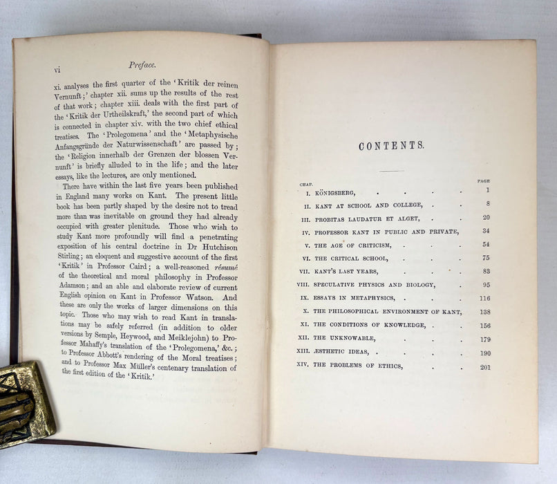 Kant, by William Wallace. Blackwood, 1882