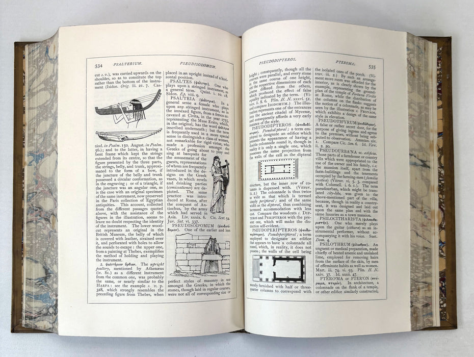 A Dictionary of Roman and Greek Antiquities, with Nearly 2000 Engravings in Wood, by Anthony Rich, Longmans. Green, & Co., 1884. Presentation copy signed by G G Ramsay