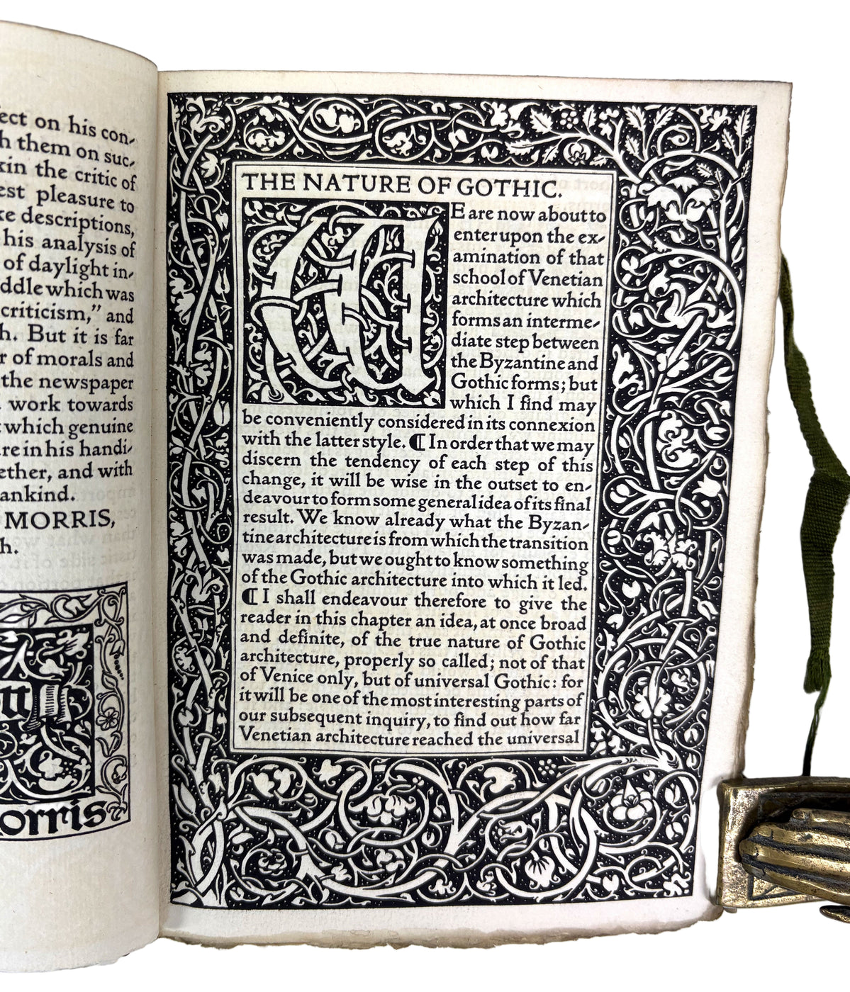 Kelmscott Press; The Nature of Gothic; A Chapter of the Stones of Veni ...