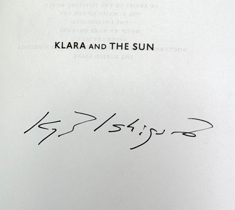 Klara and the Sun, Kazuo Ishiguro, signed first edition, 2021