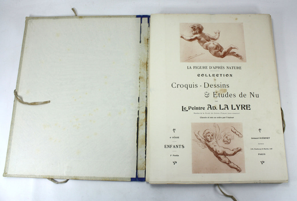 La Figure d'Apres Nature; Collection de Croquis-Dessins & Etudes de Nu par le Peinture, Ad. La Lyre, 4e Serie; Enfants, 1906