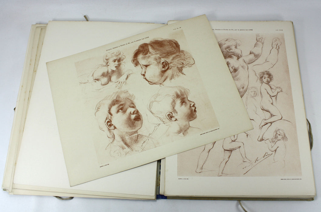 La Figure d'Apres Nature; Collection de Croquis-Dessins & Etudes de Nu par le Peinture, Ad. La Lyre, 4e Serie; Enfants, 1906