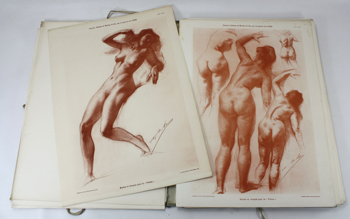 La Figure d'Apres Nature; Collection de Croquis-Dessins & Etudes de Nu par le Peinture, Ad. La Lyre, Troisieme Serie; 1903