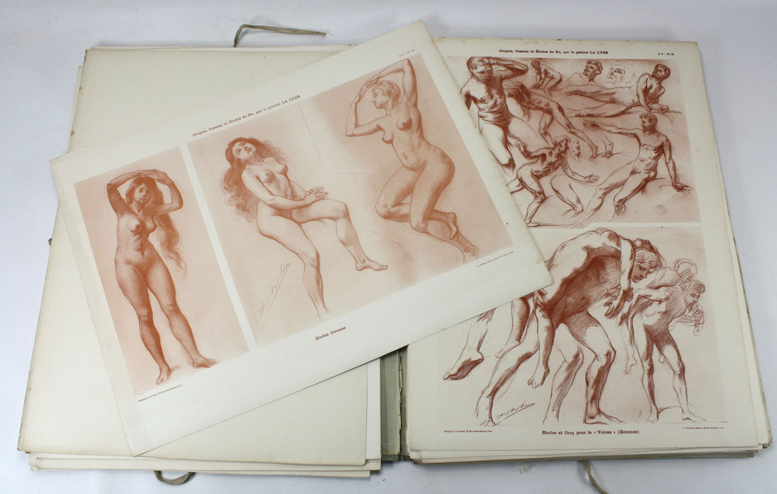 La Figure d'Apres Nature; Collection de Croquis-Dessins & Etudes de Nu par le Peinture, Ad. La Lyre, Troisieme Serie; 1903