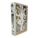 A vintage hardcover book titled 'Tanark' by Alasdair Gray, standing upright on a white background. The cover features an Art Deco style illustration of a nude figure in black and beige tones.