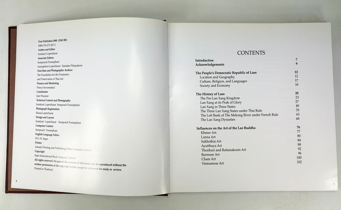 Lao Buddha, The Image and Its History by Somkiart Lopetcharat. 2000