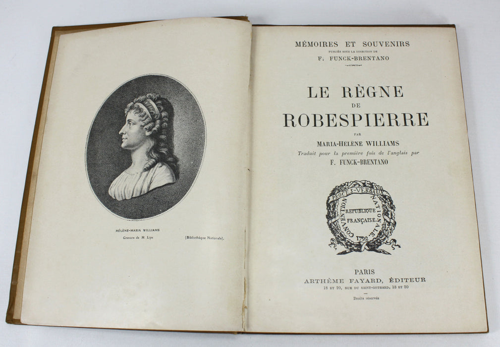 Le Regne de Robespierre, Maria Helene Williams, c. 1900