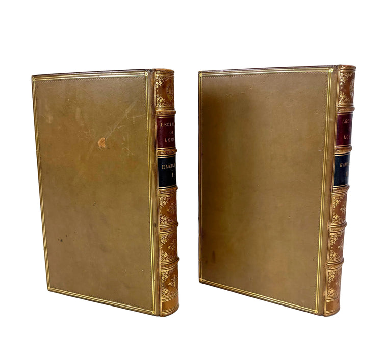 Lectures on Logic, by Sir William Hamilton, 1874. Prize binding signed by John Veitch (editor). In 2 volumes.