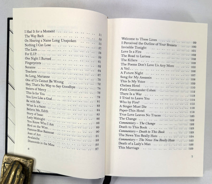 Leonard Cohen; Poems and Songs, edited by Robert Faggen, Everyman, Alfred A. Knopf, 2011