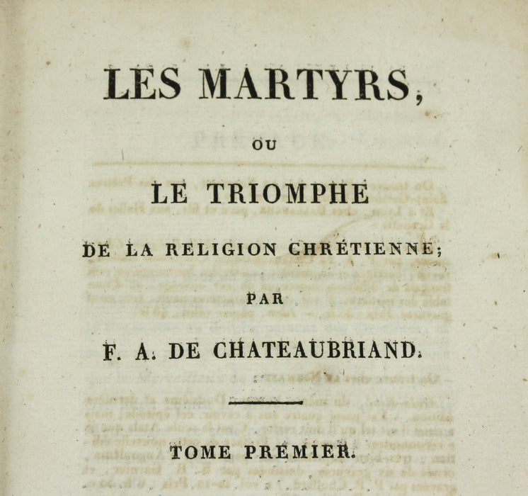 Les Martyrs, ou le Triomphe de la Religion Chrétienne, François René de Chateaubriand, 2 vol. set, 1809