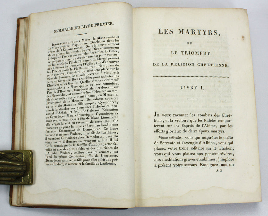 Les Martyrs, ou le Triomphe de la Religion Chrétienne, François René de Chateaubriand, 2 vol. set, 1809
