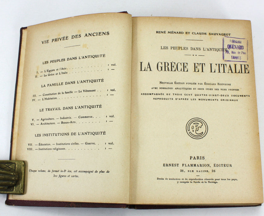 Les Peuples Dans L'Antiquite; La Grece et L'Italie, Rene Menard et Claude Sauvageot, c. 1910 - 1920