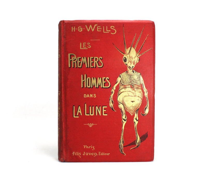 Les Premiers Hommes Dans La Lune, H.G. Wells, 1st French Van Maele Edition, 1901