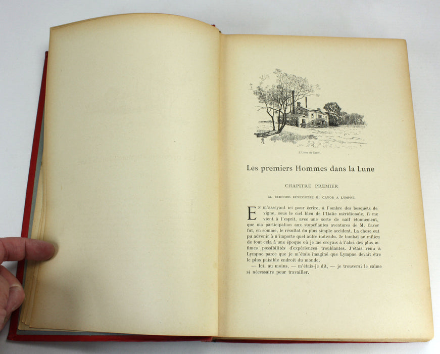 Les Premiers Hommes Dans La Lune, H.G. Wells, 1st French Van Maele Edition, 1901