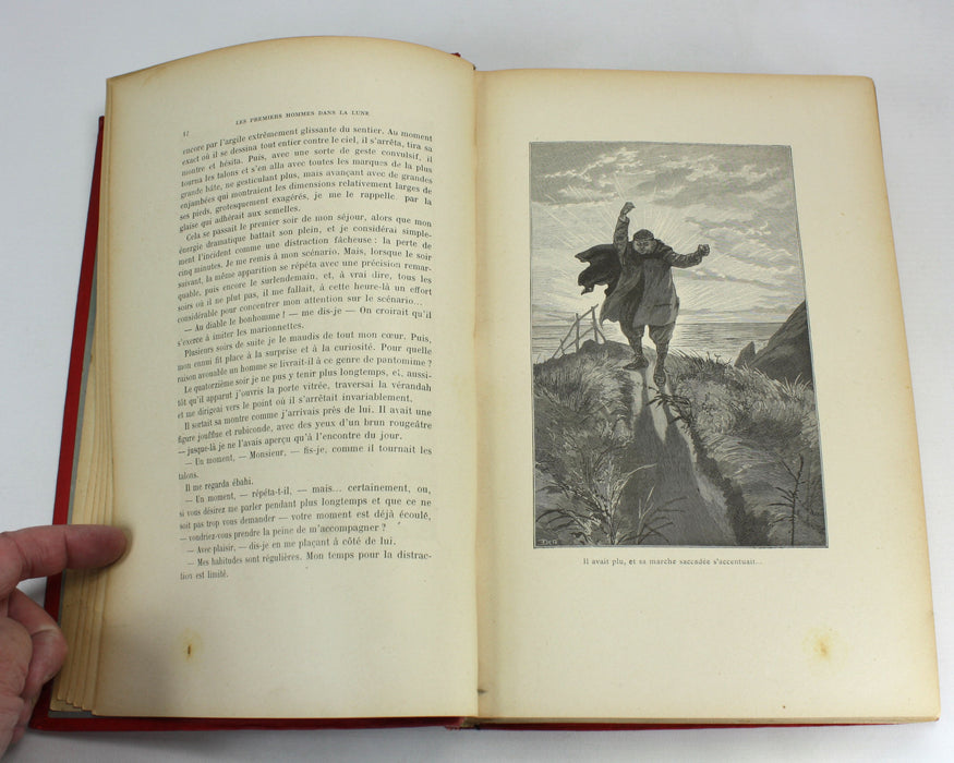 Les Premiers Hommes Dans La Lune, H.G. Wells, 1st French Van Maele Edition, 1901