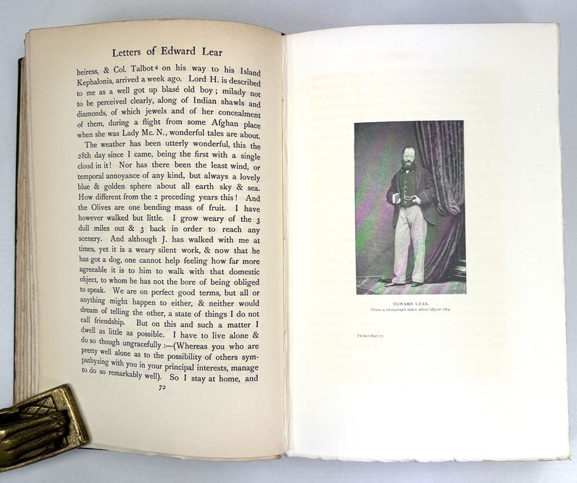 Letters of Edward Lear to Chichester Fortescue and Frances Countess Waldegrave, edited by Lady Strachey, Illustrated, 1907