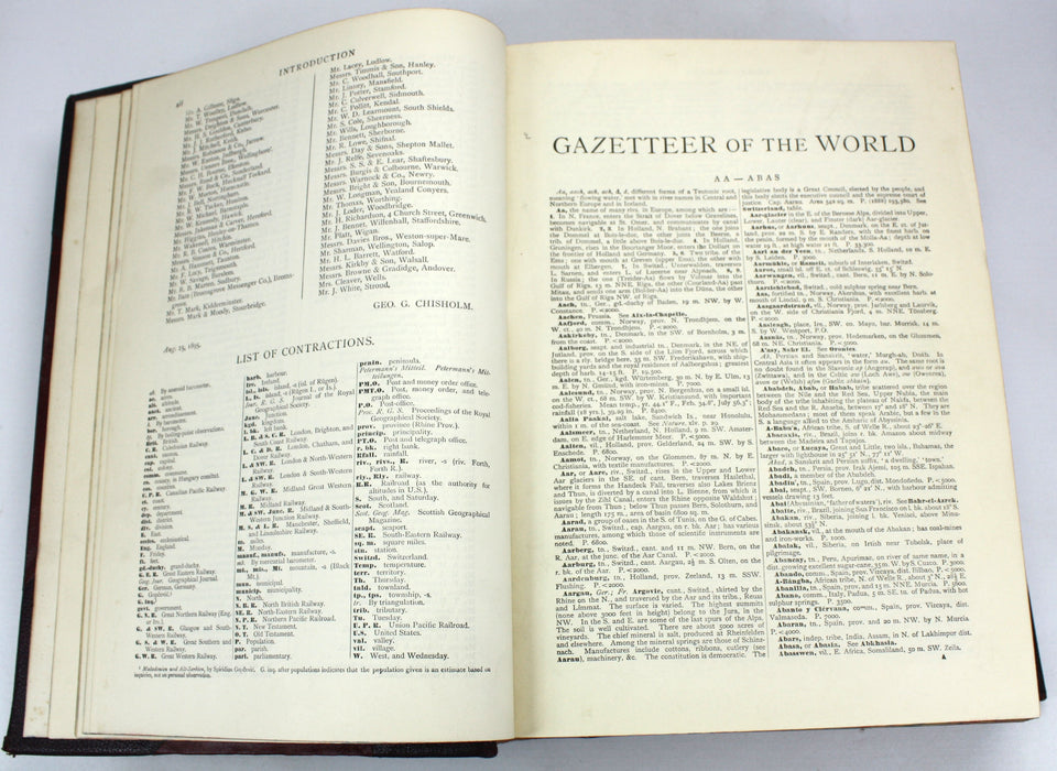 Longman's Gazetteer of the World, George G. Chisholm, 1906