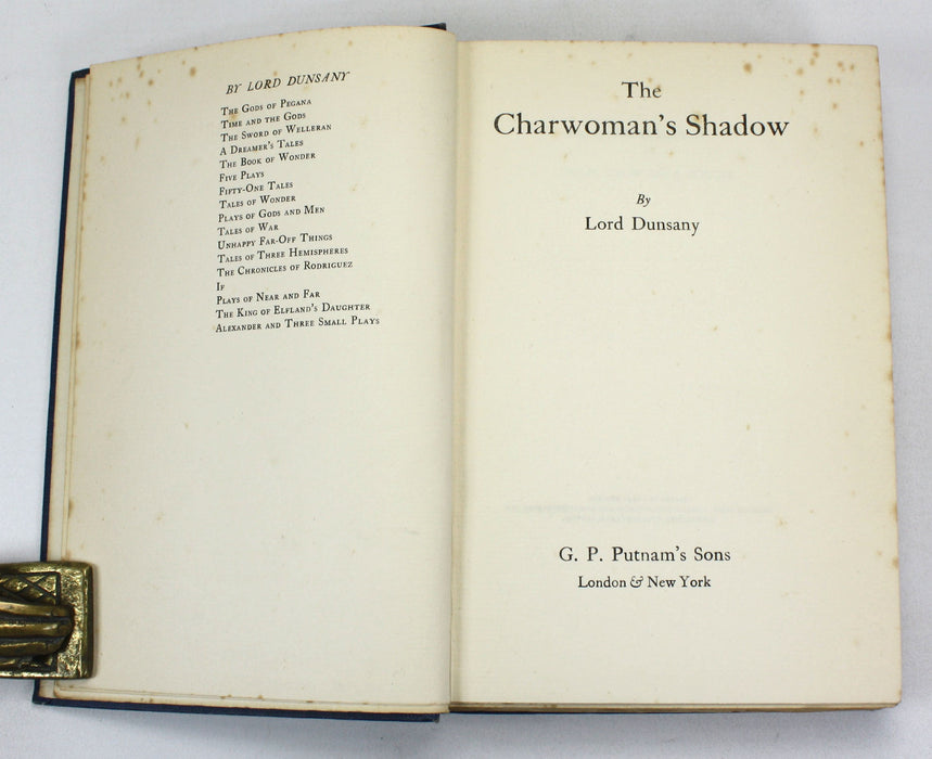 Lord Dunsany; The Charwoman's Shadow, 1926 first edition.