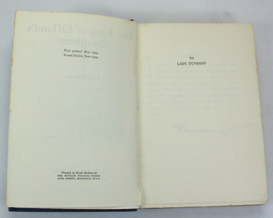 Lord Dunsany; The King of Elfland's Daughter, 1924. First trade edition.
