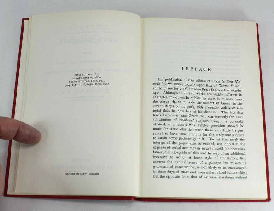 Luciani; Vera Historia, C.S. Jerram, Oxford, 1962