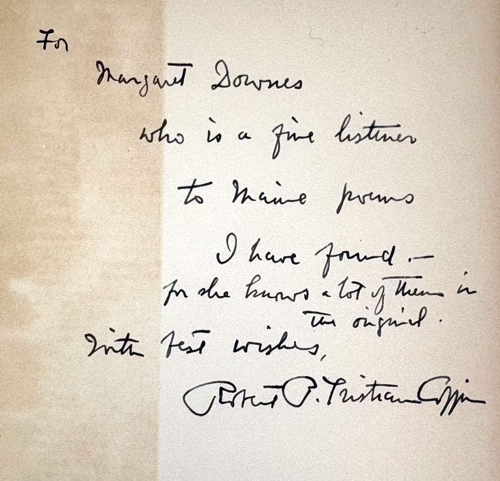 Maine Ballads, Robert P. Tristram Coffin, Inscribed first printing, 1938