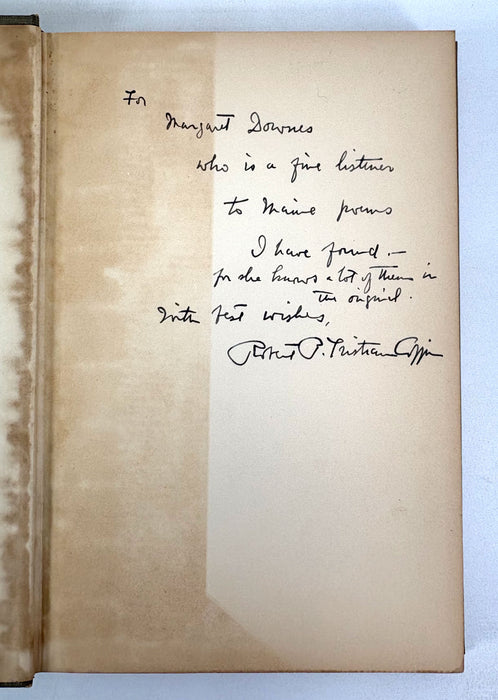 Maine Ballads, Robert P. Tristram Coffin, Inscribed first printing, 1938