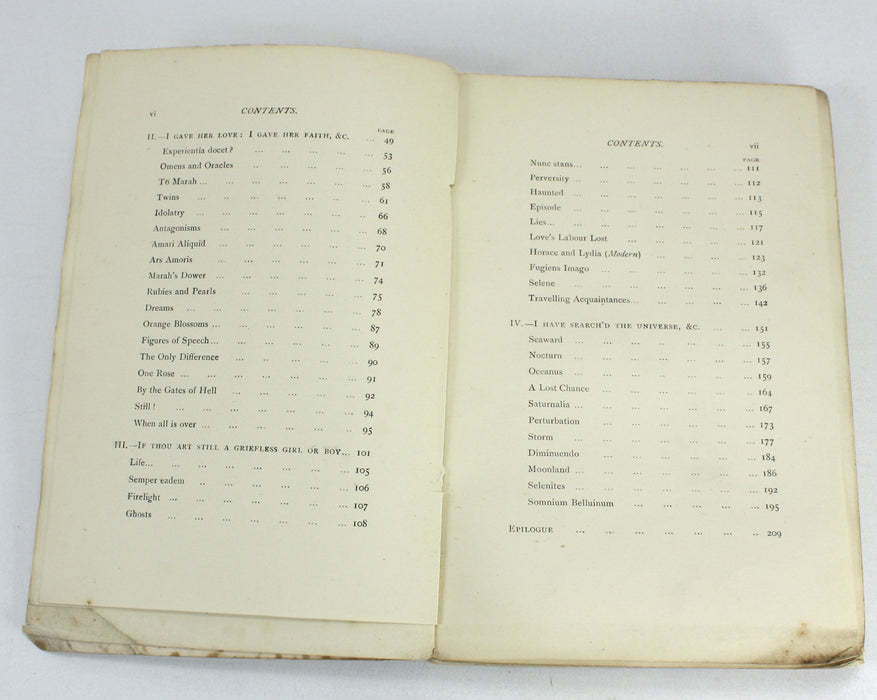 Marah, by Owen Meredith, Unpublished and Private, 1891