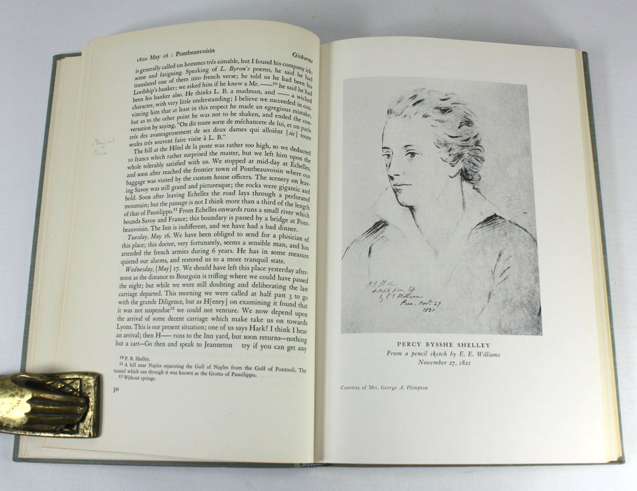 Maria Gisborne & Edward E. Williams; Shelley's Friends; Their Journals and Letters, Frederick L. Jones