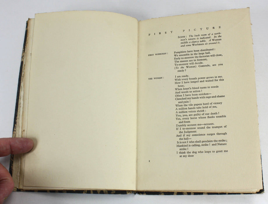 Masses and Man, Ernst Toller, Nonesuch Press 1923, signed by Naomi Mitchison