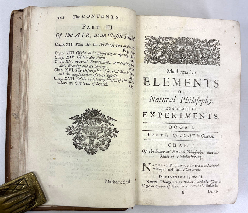 Mathematical Elements of Natural Philosophy, Confirm'd by Experiments; Or, An Introduction to Sir Isaac Newton's Philosophy, William-James Gravesande, 1726