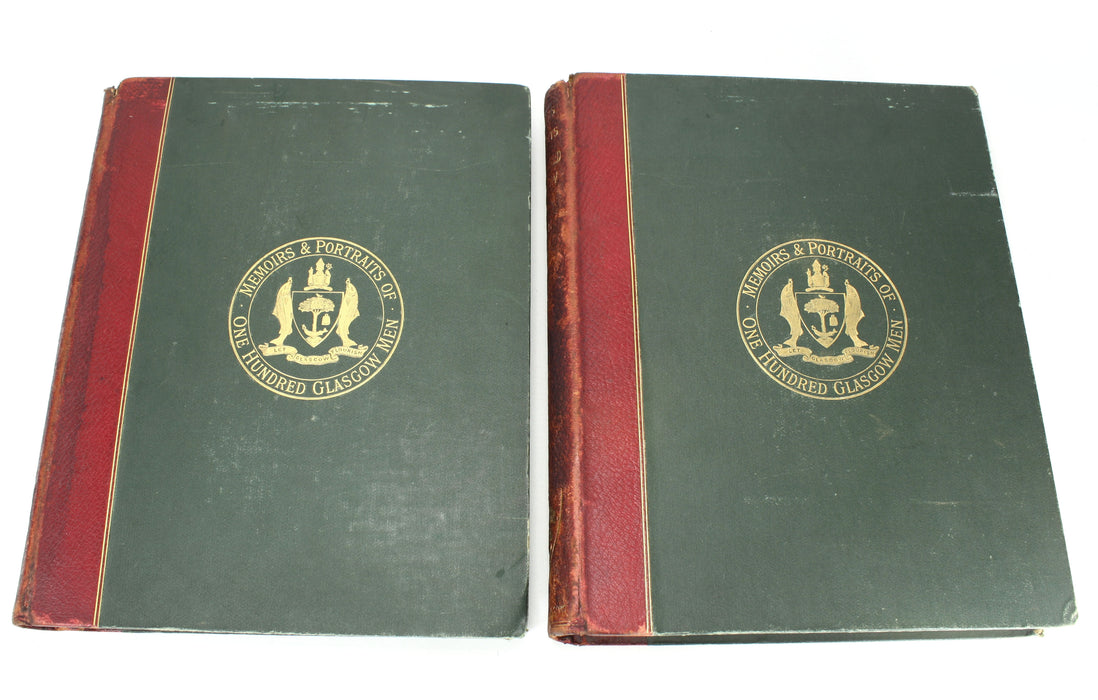 Memoirs and Portraits of One Hundred Glasgow Men, James Maclehose and Sons, 1886, 2 Volume Set, Limited edition
