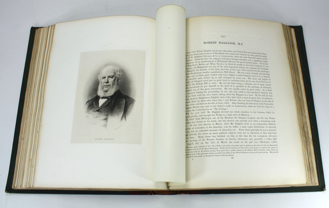 Memoirs and Portraits of One Hundred Glasgow Men, James Maclehose and Sons, 1886, 2 Volume Set, Limited edition