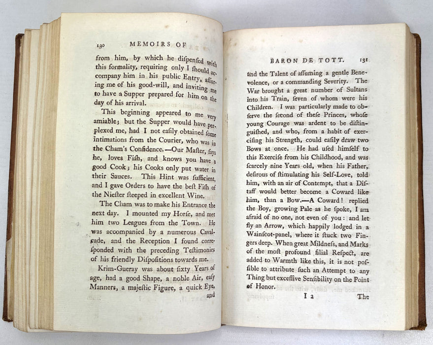 Memoirs of the Baron de Tott on the Turks and The Tartars, 1786, In Two Volumes, complete
