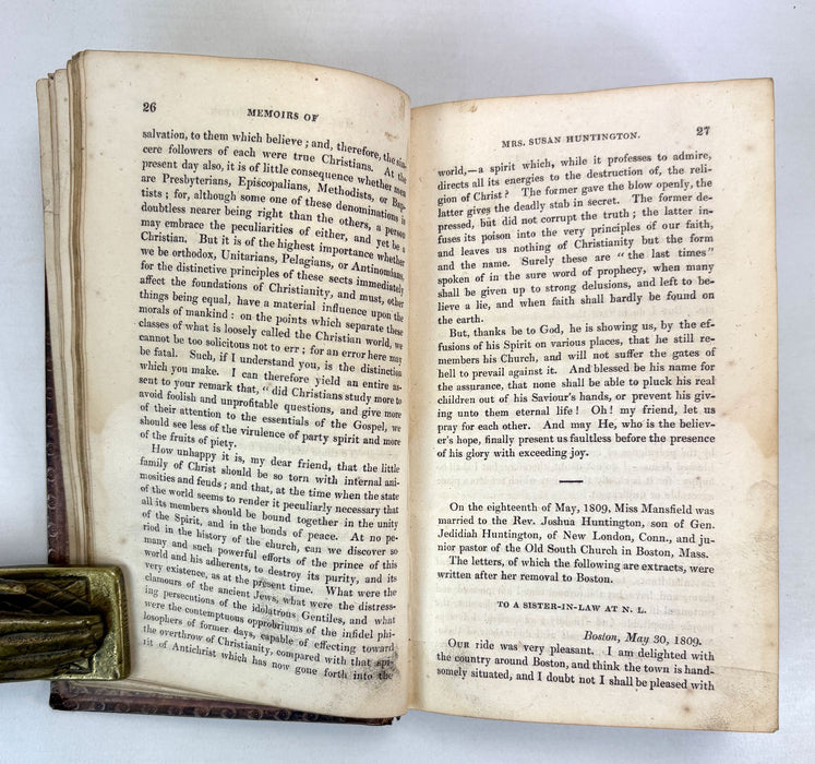 Memoirs of the Late Mrs. Susan Huntington, of Boston, Mass. By Benjamin B. Wisner, 1829