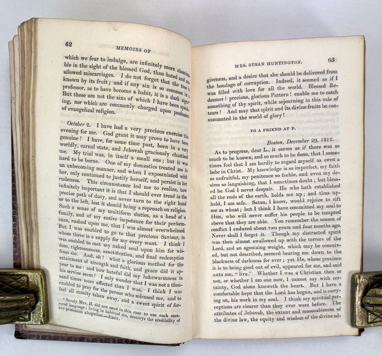Memoirs of the Late Mrs. Susan Huntington, of Boston, Mass. By Benjamin B. Wisner, 1829