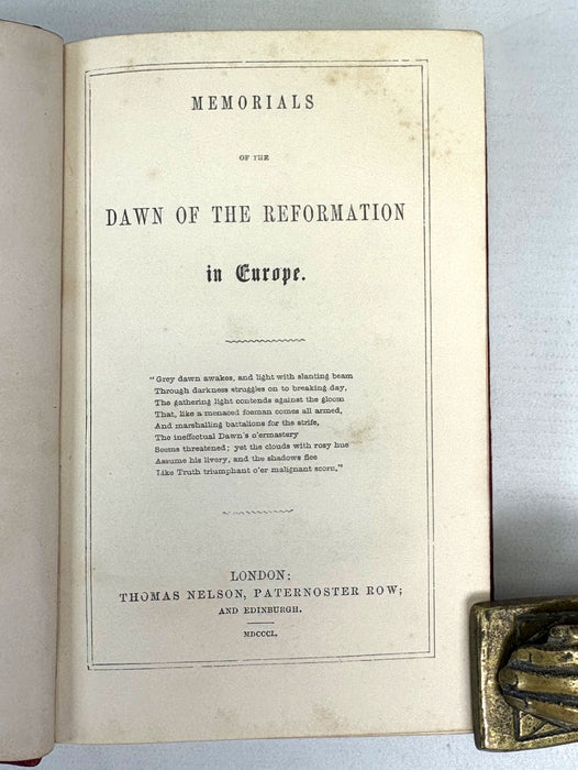 Memorials of the Reformation of Europe, Thomas Nelson, 1850