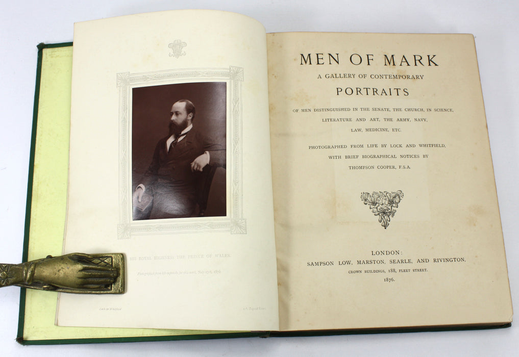 Men of Mark; A Gallery of Contemporary Portraits, Photographed by Lock and Whitfield, Thompson Cooper, 1876-1881. Chiswick Press.