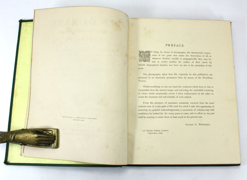 Men of Mark; A Gallery of Contemporary Portraits, Photographed by Lock and Whitfield, Thompson Cooper, 1876-1881. Chiswick Press.