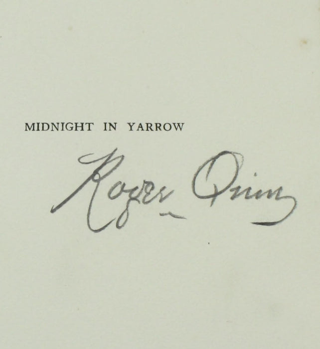 Midnight in Yarrow and Other Poems, Roger Quin, 1918, Signed