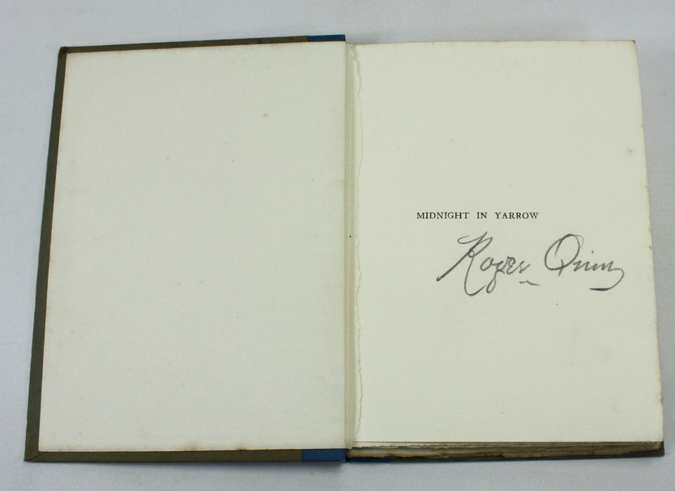 Midnight in Yarrow and Other Poems, Roger Quin, 1918, Signed