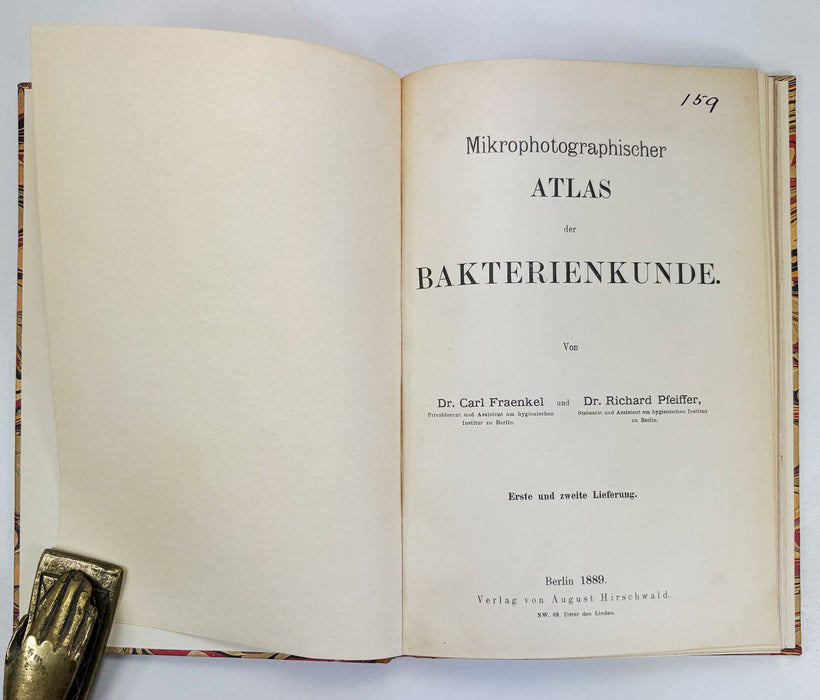 Mikrophotographischer Atlas der Bakterienkunde, Dr. Carl Fraenkel & Dr. Richard Pfeiffer, Berlin 1889