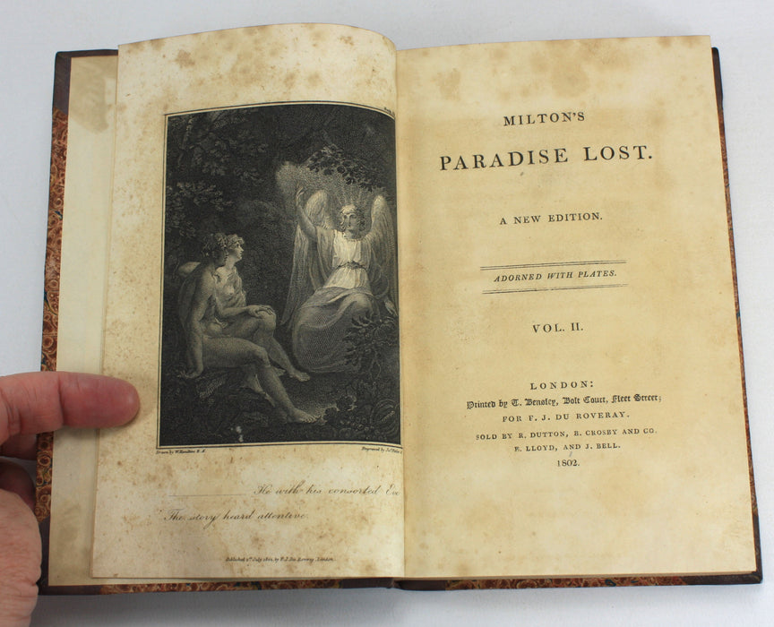 Milton's Paradise Lost, John Milton, 1802, 2 Volume Set