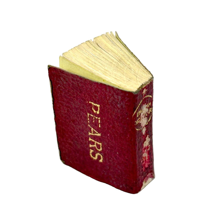 Miniature Book; Bryce's English Dictionary; The Smallest English Dictionary in the World, David Bryce, Glasgow, c. 1900. Pears promotional issue with original magnifying leather wallet