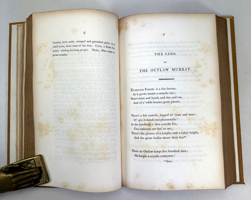 Minstrelsy of the Scottish Border; Consisting of Historical and Romantic Poets, Walter Scott, Second edition, Edinburgh, 1803