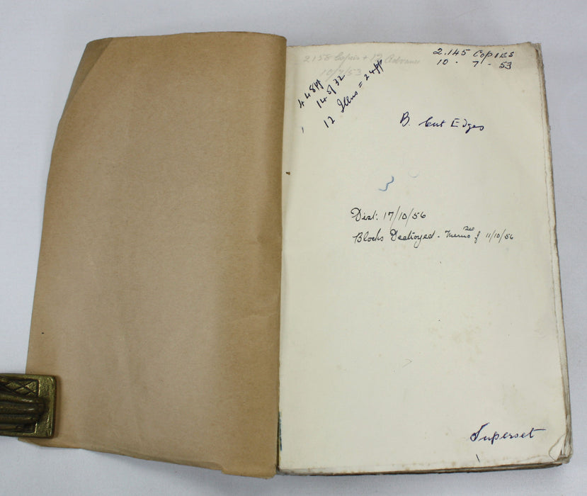 Morphological Analysis of Land Forms; A Contribution to Physical Geology, Walther Penck, 1953, Printer's File copy